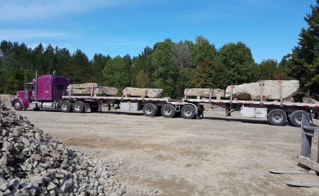 Bluff Wall being transported. copy